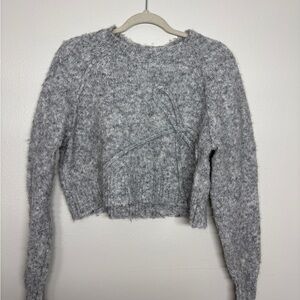 Gray Women's Bow Sweater